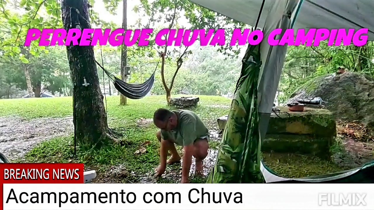 PERRENGUE CHUVA NO CAMPING | IMPORTANTE TER LONA POR CIMA DA BARRACA