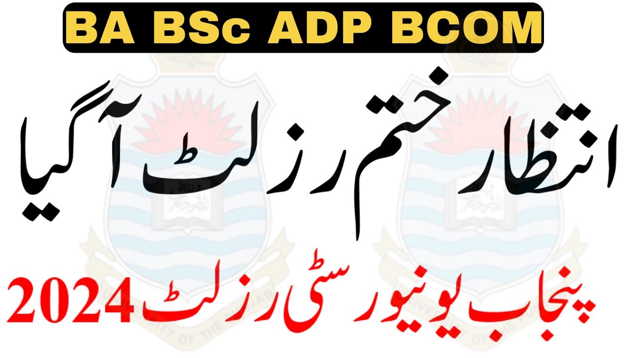 BA BSc ADP Annual 2024 Results PU | BCOM Results 2024 PU | ADC Results 2024 PU
