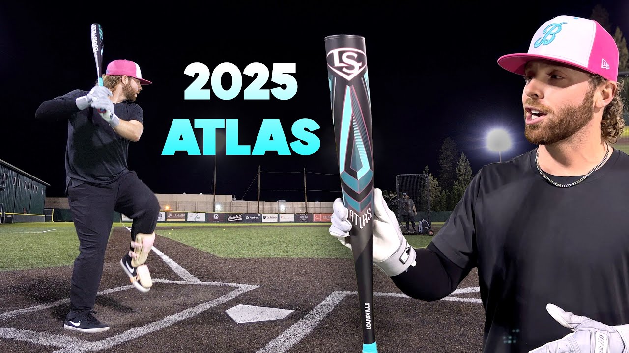 Удары битой Louisville Slugger ATLAS 2025 года | Обзор бейсбольной биты BBCOR