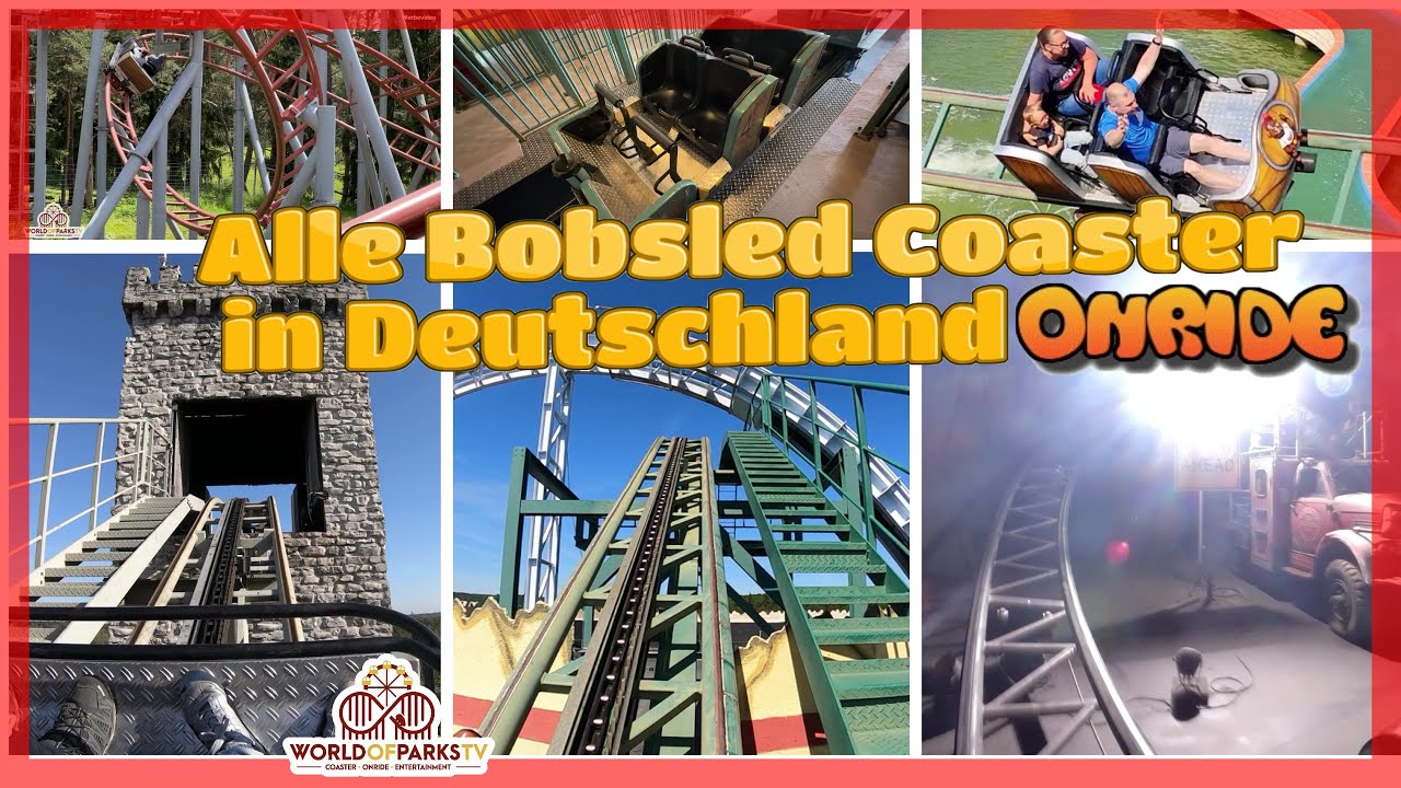 Alle Bobsled Coaster in Deutschland 2025 (Onride POV) Ziegelblitz Gold Rusher Van Helsing’s Factory