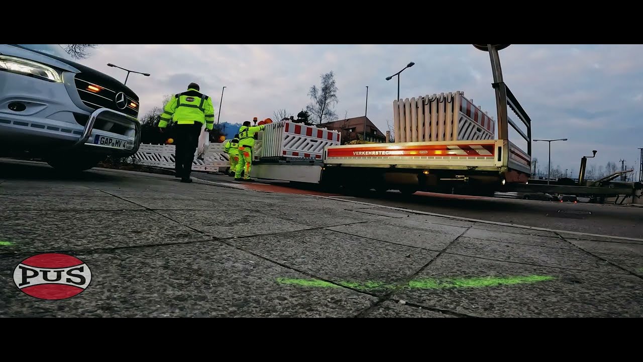Straßensperrung, Zaunlogistik & mobile Baustellenabsicherung