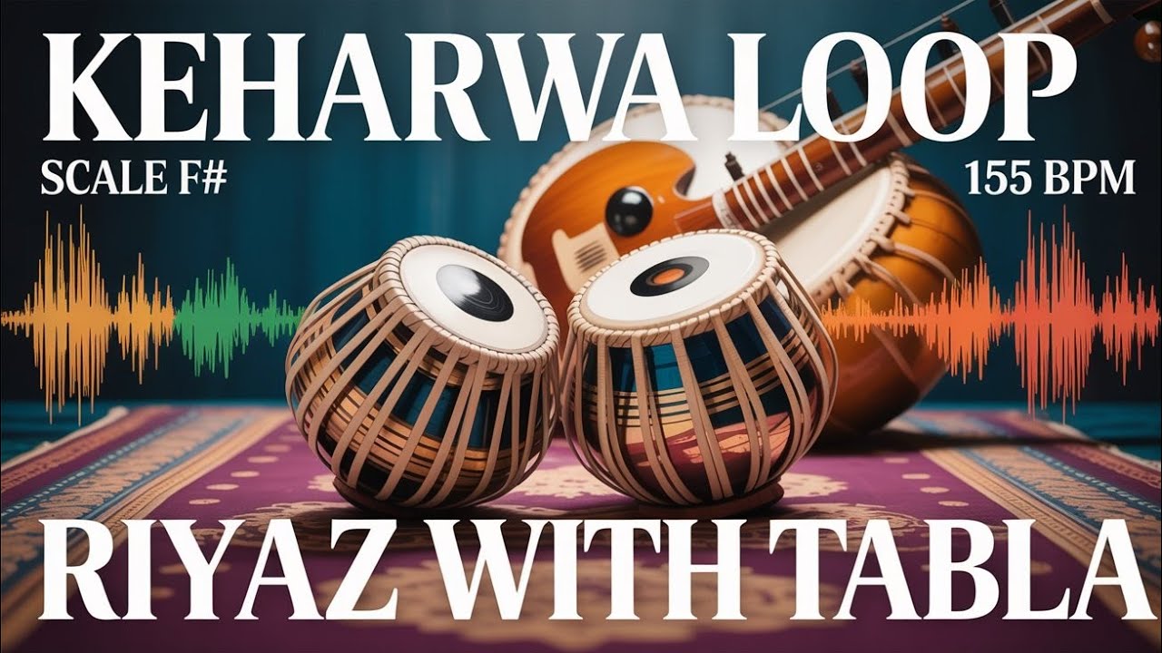 Keherwa Taal Loop | 155 BPM | F# Kali 3 | Songs, Bhajan, Ghazals, Shabads #rhythm #riyazwithtabla