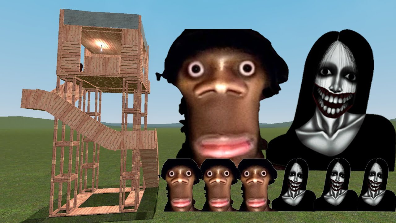 Hi My Name Is Aughh And Kuchisake Onna Nextbot Vs Towers In Garry's Mod!