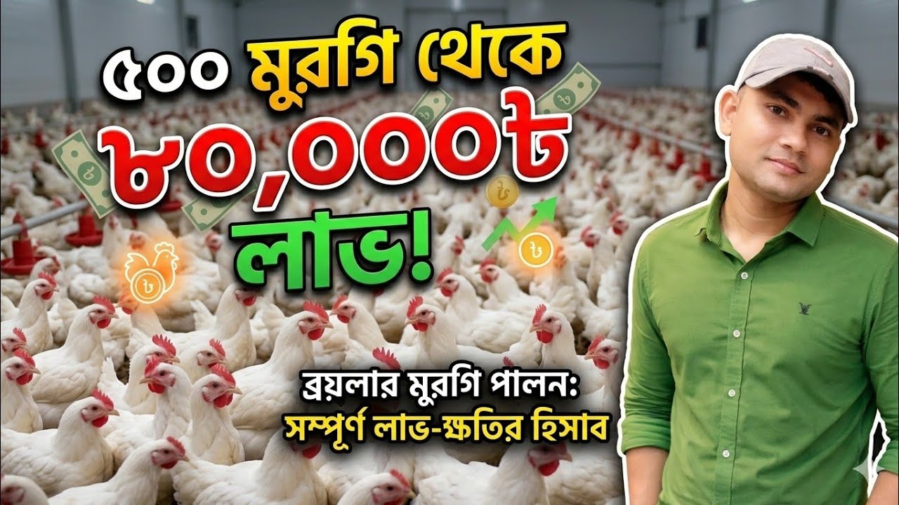 ৫০০ মুরগি থেকে ৮০ হাজার টাকা লাভ! 🔥৫০০ মুরগির খরচ ও লাভের হিসাব || #uachannel