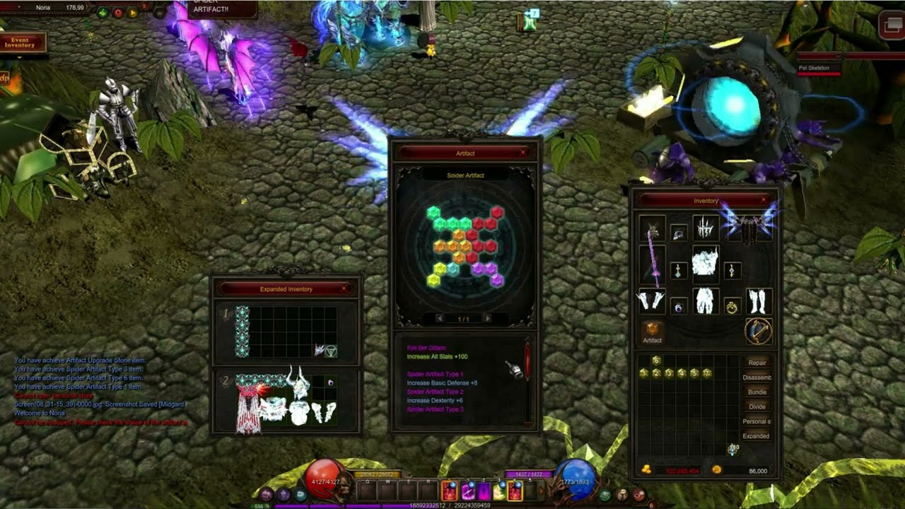 Drop 200 Box Spider Artifact - Mu Online Webzen S18.1.3