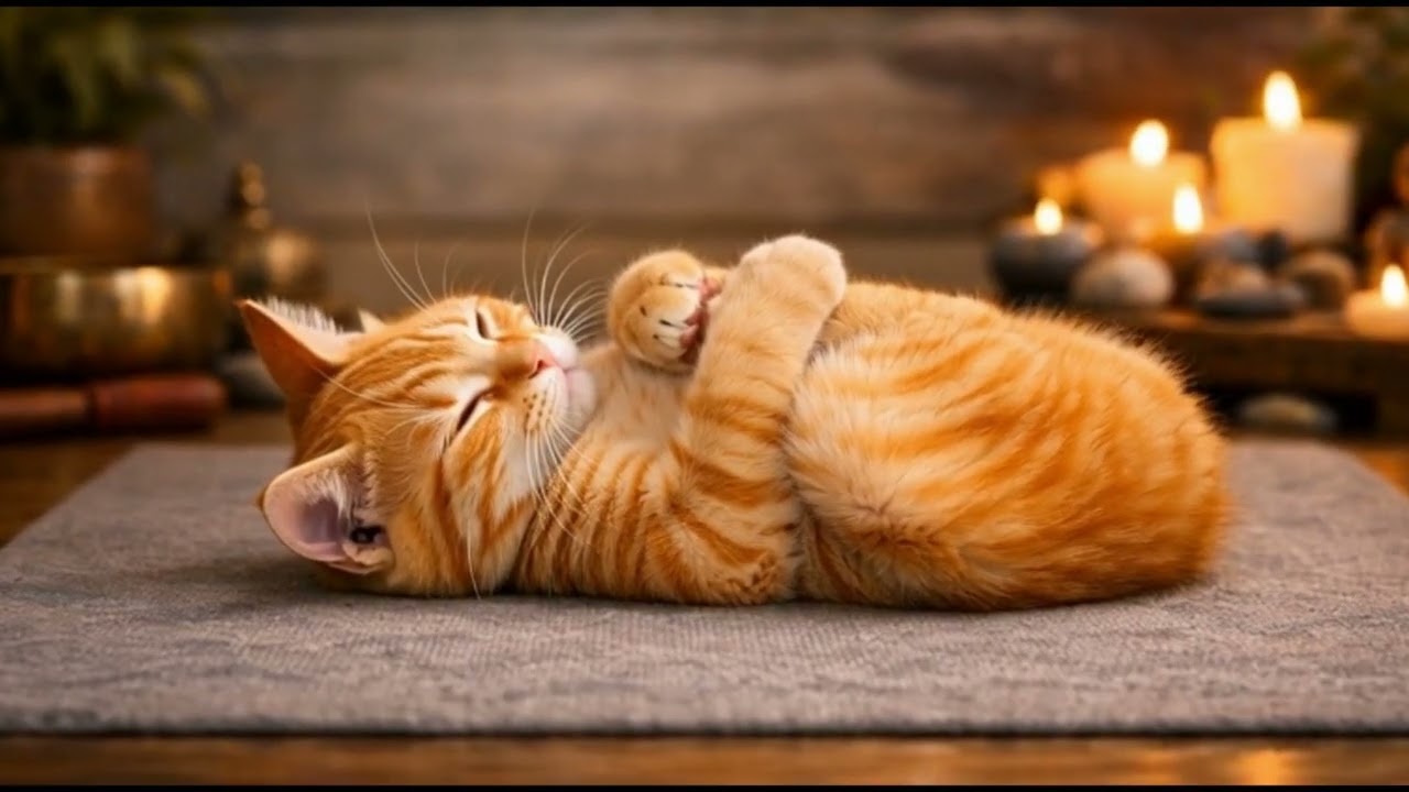 A KITTEN DOING YOGA WITH CLASSICAL MUSIC TO RELAX YOUR PETS