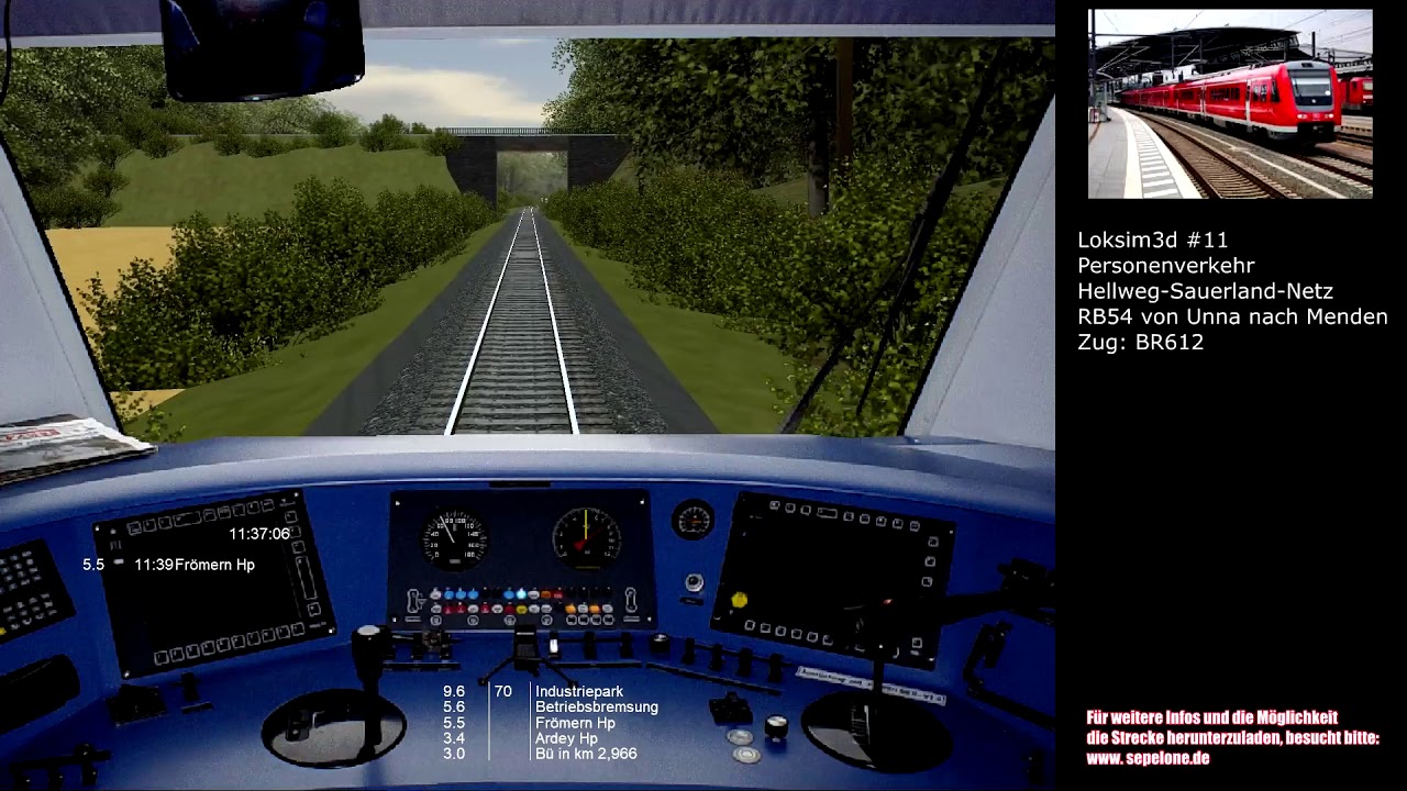 Loksim3d #11 Hellweg Sauerland Netz 02: RB54 Unna - Menden