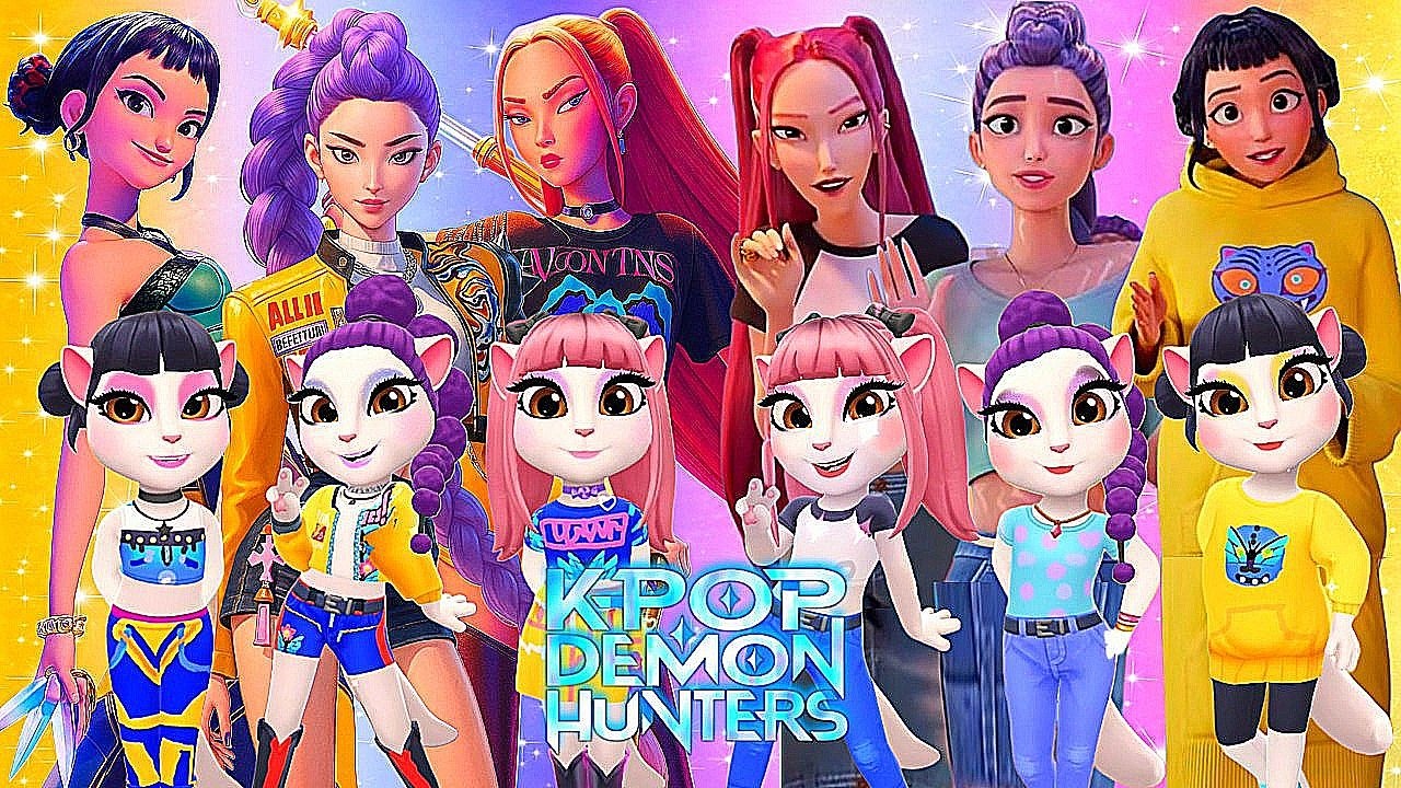 😈🎵 My Talking Angela'm 2 😻  K - POP DEMON HUNTERS | New Update  Cosplay Makeover 🔥✨ →
