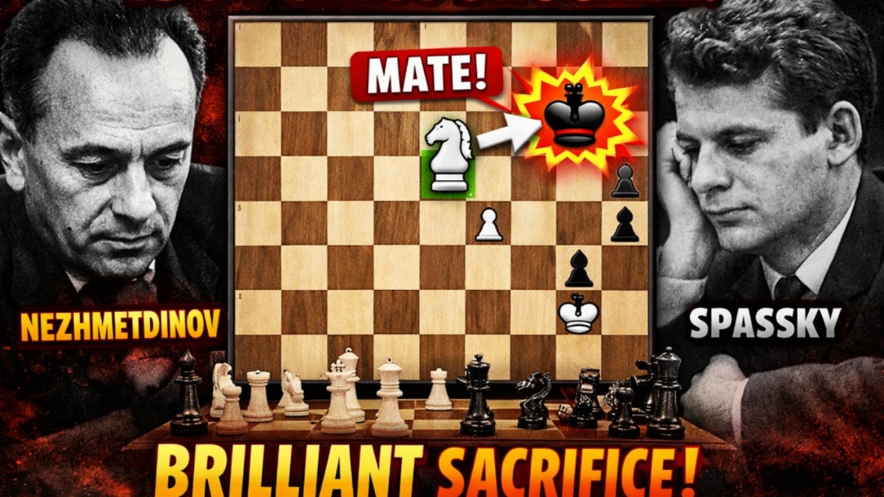 Nezhmetdinov’s INSANE Sacrifice Crushes Spassky 😱🔥 | Greatest Chess Attack Ever