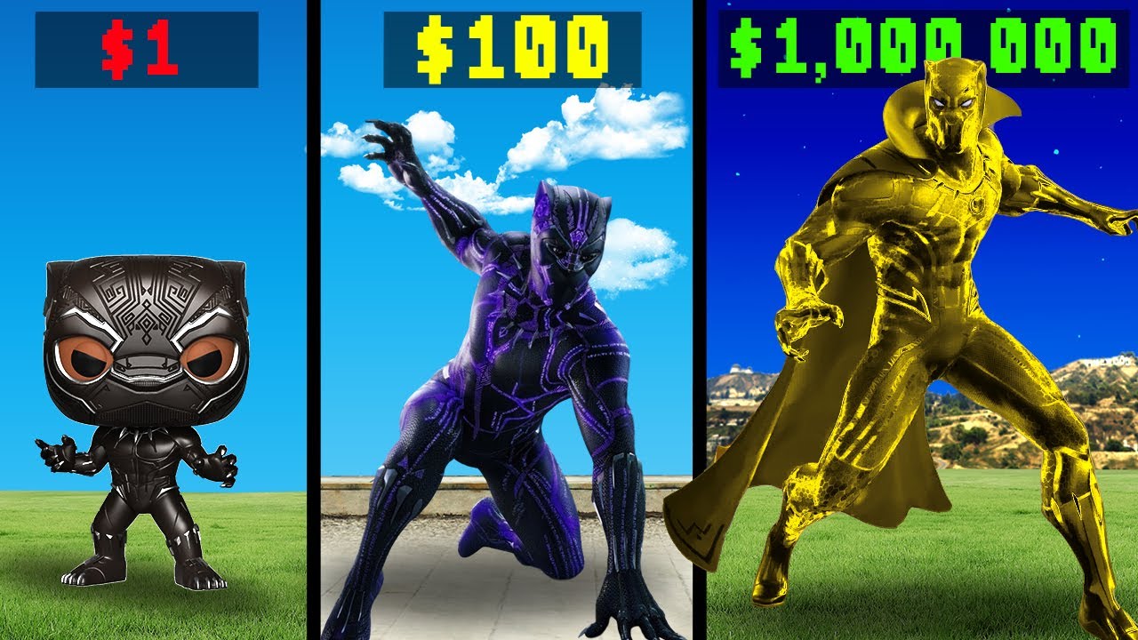 $1 BLACK PANTHER Suit vs $1,000,0000 BLACK PANTHER Suit in GTA 5