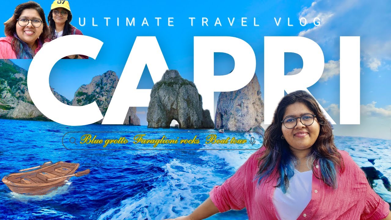 Exploring Capri on Budget🇮🇹|| Boating tour ,Blue grotto ,Faraglioni rocks and Exploring the island❤️