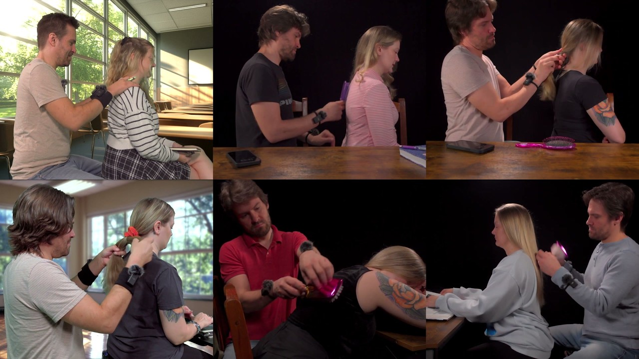 1 Hour ASMR Guy in Class | Hair Brushing, Back Massage & Soft Spoken Roleplay 😴