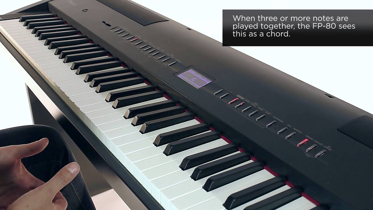Roland FP-80 Digital Piano: Tips on using full-keyboard chord recognition