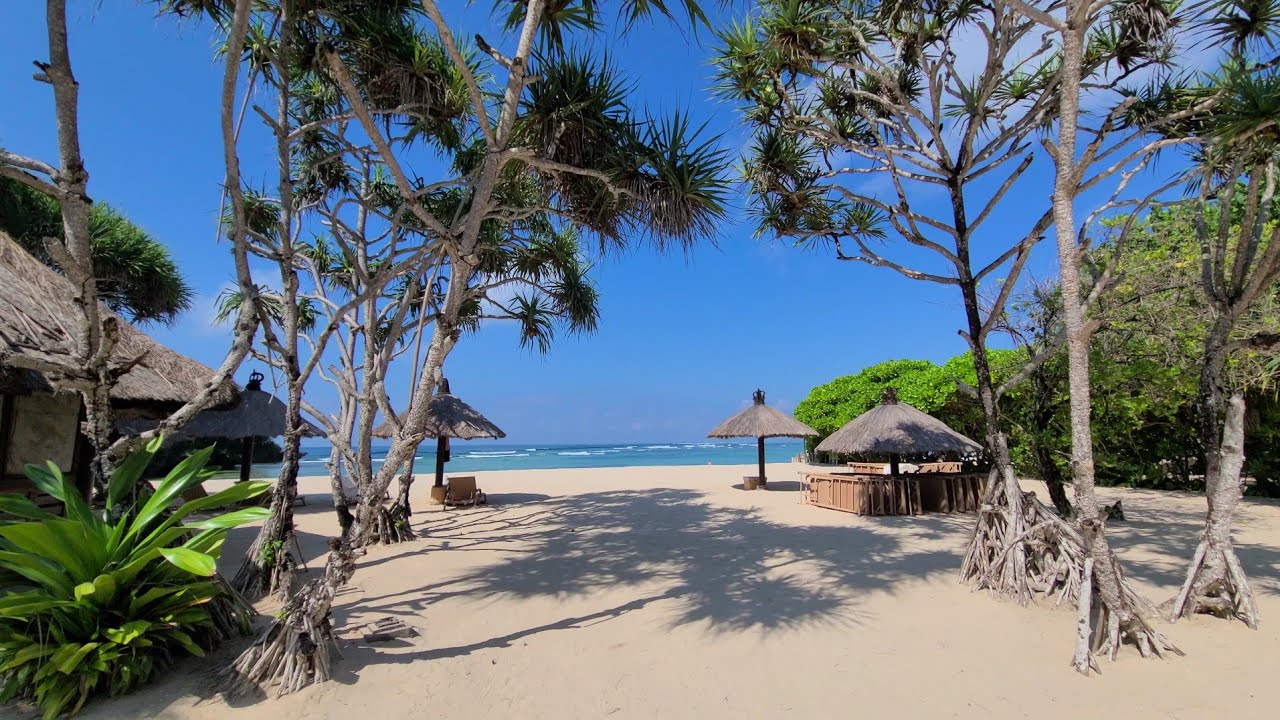Bali Indonesia 2023 - Nusa Dua Beach North 4K Walking Tour