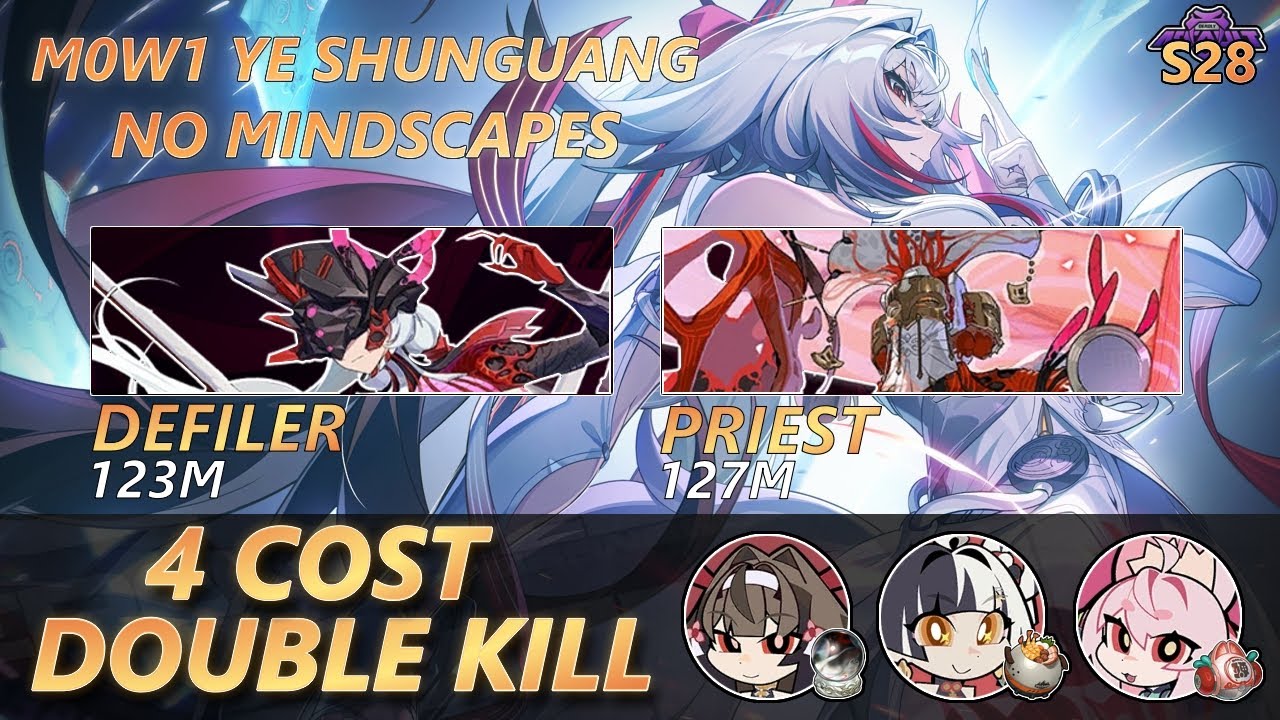 ZZZ M0W1 Ye Shunguang 4 Cost Double Kill Defiler/Priest | Deadly Assault S28 | Zenless Zone Zero 2.5