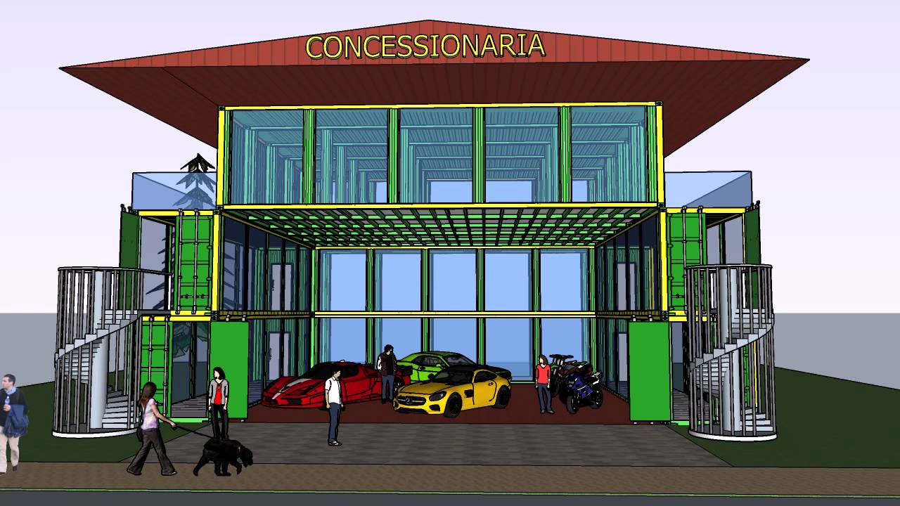 Container Modificati, concessionario auto negozio, auto vendita
