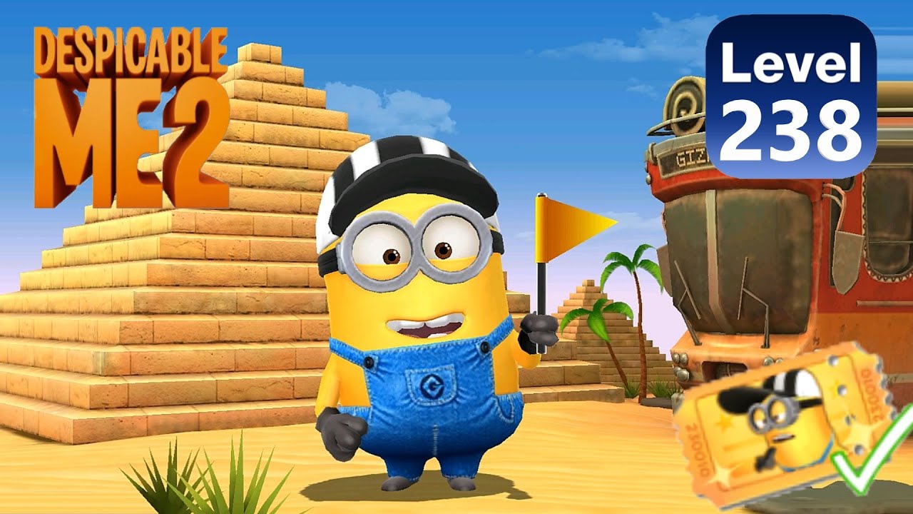 Minion rush Referee golden ticket costume level 238 The Pyramids PC gameplay