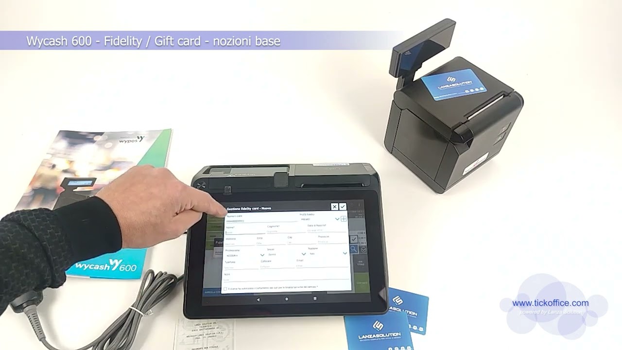 Wycash 600 - Punto Cassa Touch Screen - Gestione Fidelity e Gift Card - Nozioni base