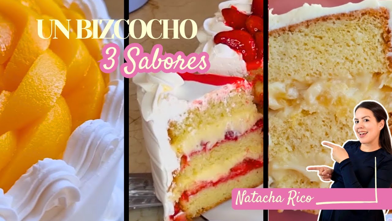 3 Tortas Fr&iacute;as Frutales perfectas para vender,  DURAZNO - FRESA - PI&Ntilde;A