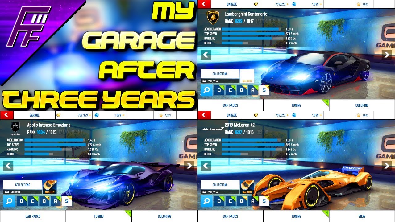 200 МАШИН, БЕЗ ПОТРАЧЕНИЙ ДЕНЕГ!! Мой гараж в Asphalt 8 после 3 лет игры! (Комментарии в прямом э...