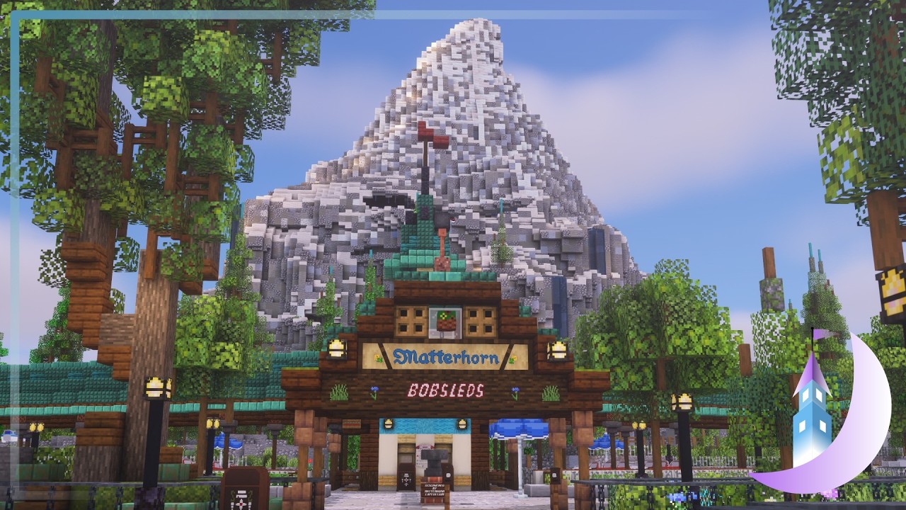 [4K] Matterhorn Bobsleds ~ Minecraft Ride POV