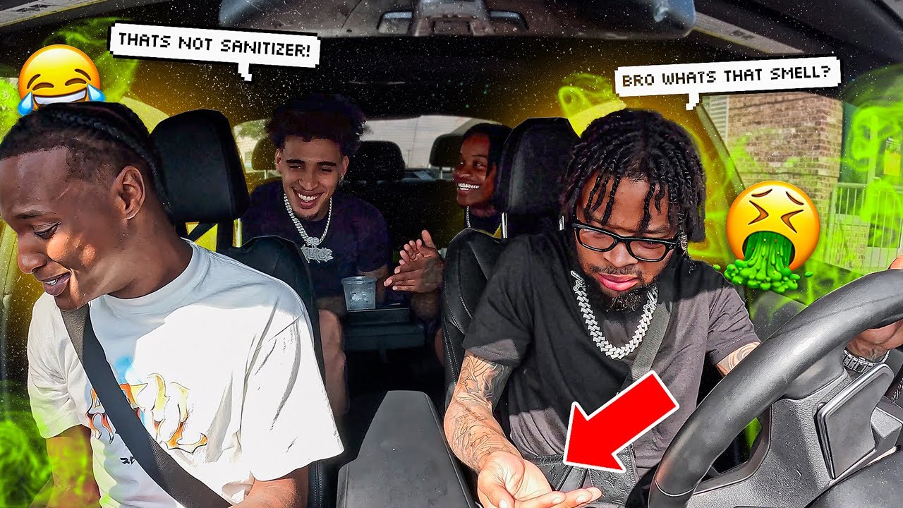 FART SPRAY IN HAND SANITIZER PRANK ON THE GANG *HILARIOUS*