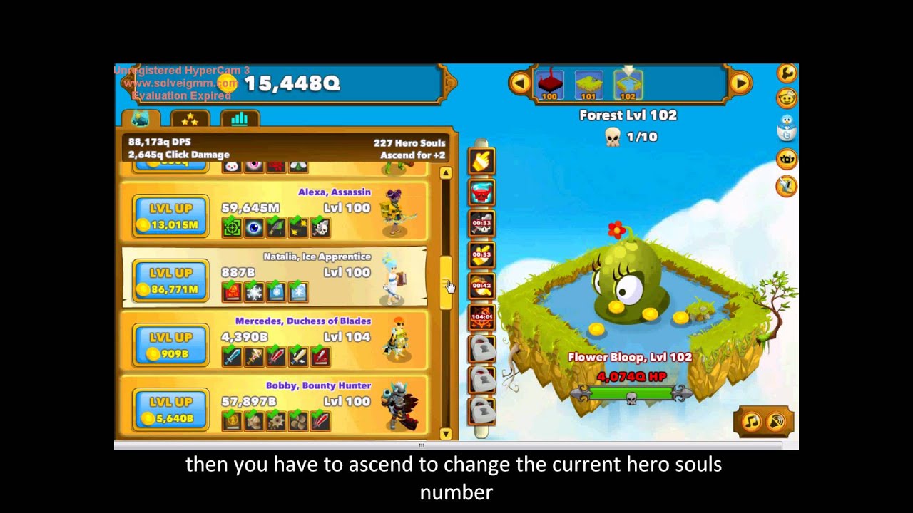 Clicker Heroes - Hero Souls hack (with Cheat-Engine) V0.16