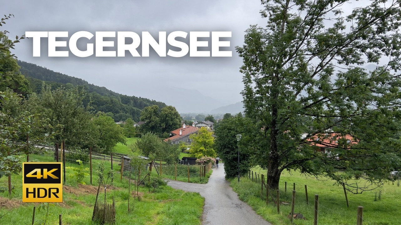 Walking in Heavy Rain 🌧️ in Tegernsee, Germany 🇩🇪 4K HDR