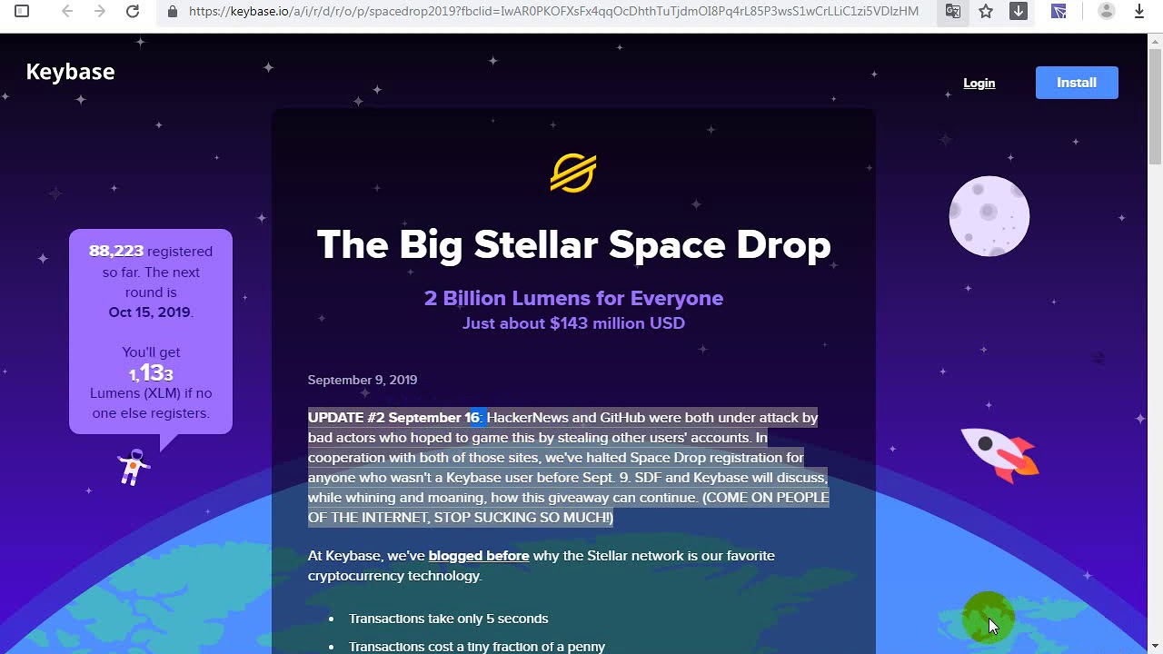 Update airdrop app keybase Bị Tạm Dừng - Liệu Có Nhận Được Stellar XLM Hay Không ???