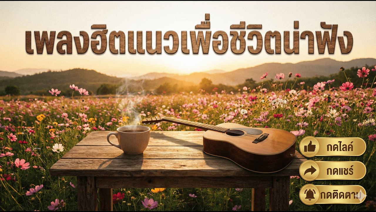 รวมเพลงฮิตแนวเพื่อชีวิตเพราะๆ ฟังสบายๆ เวลาทำงาน เวลาขับรถ ฟังเพลินๆ