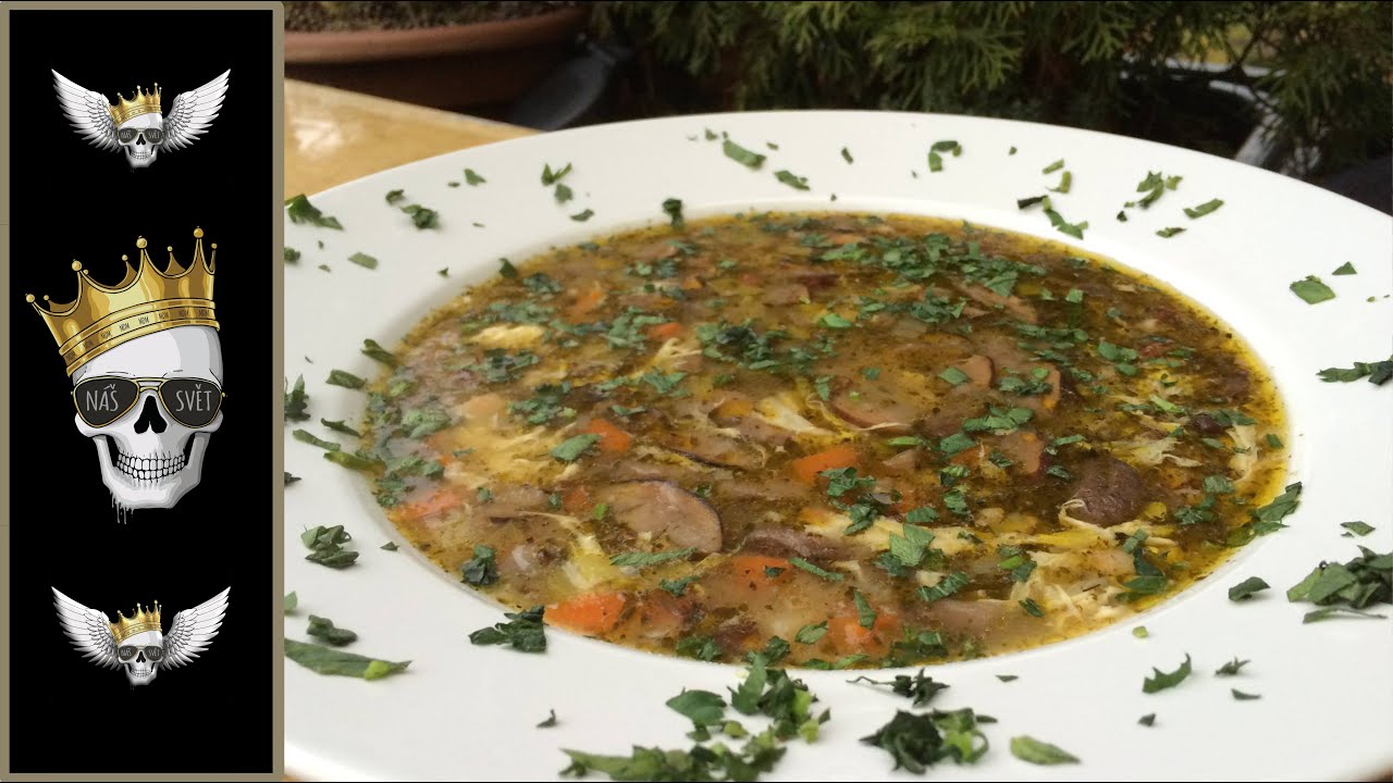DOMÁCÍ BRAMBORAČKA S HOUBAMI - POLÉVKY - VIDEORECEPTY - RECEPT - RECEPTY
