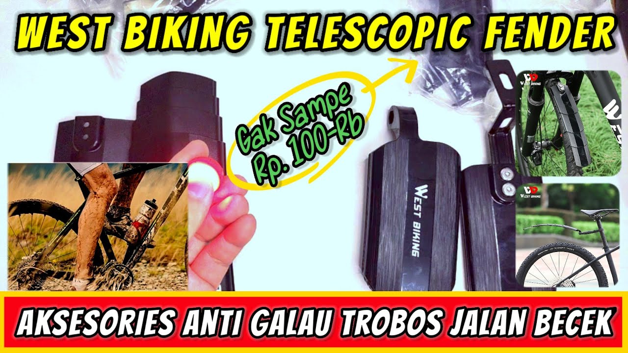 MURAH!!! West Biking Telescopik Fender Sepeda Lipat / MTB | Spakbor / Mudguard Lipat
