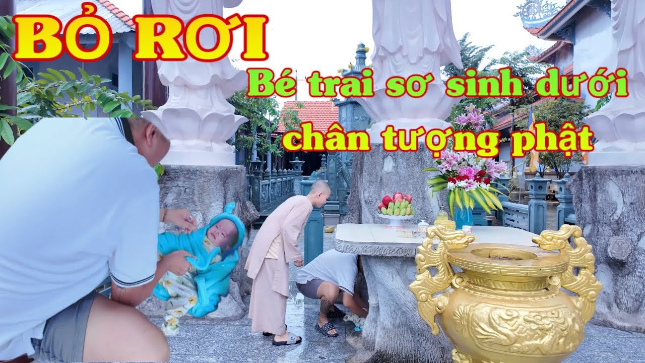 Bé trai sơ sinh bị bỏ rơi ở chân tượng phật dưới trời mưa lạnh #tiktok #chuamocoi #dũngbánhmì 