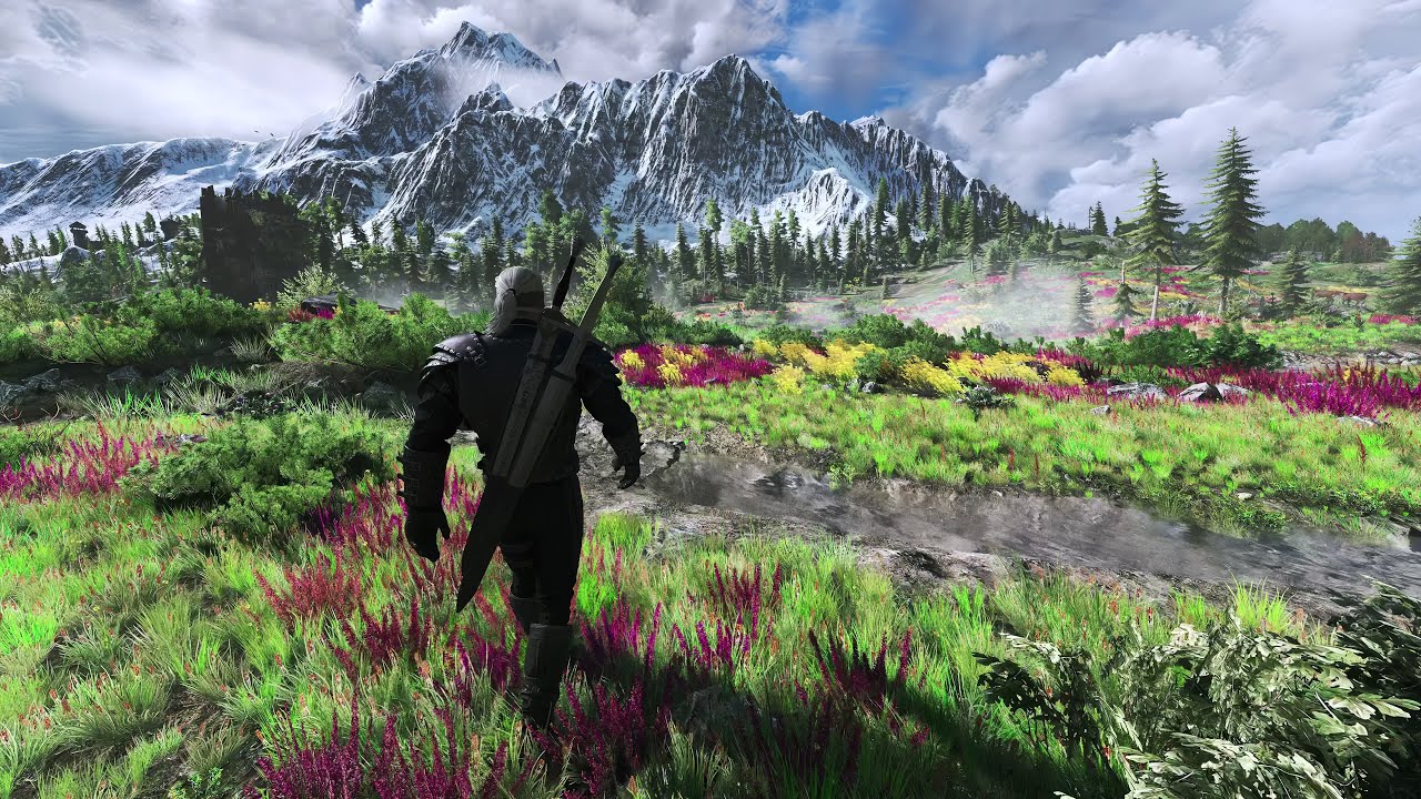 The Witcher 3 – Long Relaxing Walk in Bright Skellige | 4K Ray Tracing