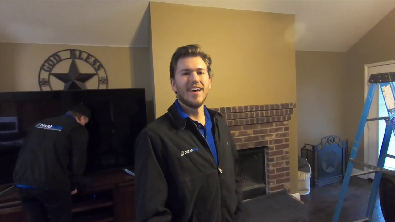 Mounting a Sony 75inch Tv above the fireplace with all the wires HIDDEN by Dreamedia