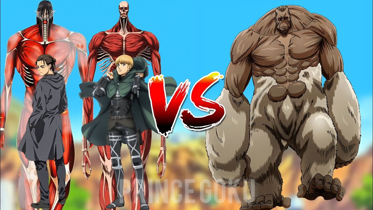 Eren & Armin Colossal Titan 💥 Vs All Abnormal Titans & Ymir's Founding Titan | Epic AOT War 🔥#eren