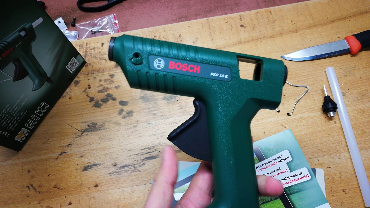 Unpacking / unboxing Glue Gun Bosch PKP 18 E 0603264508