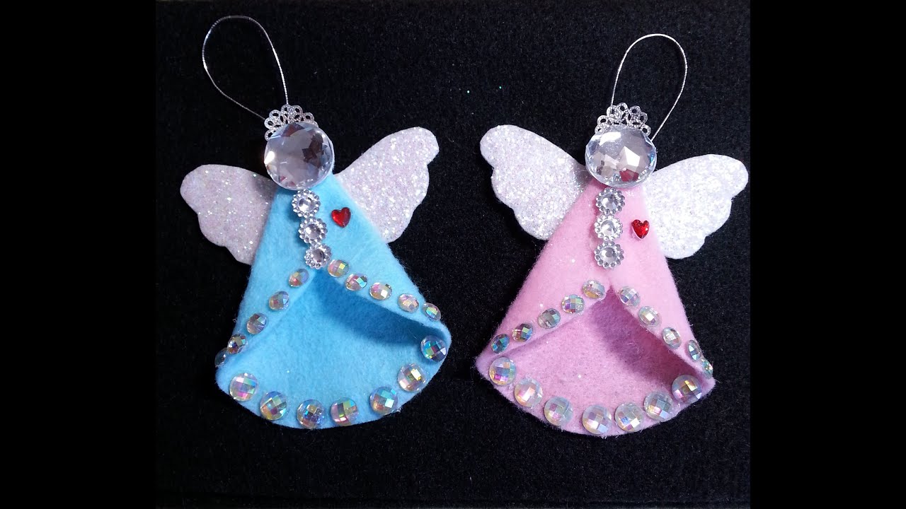 DIY~Sparkling Vintage/Retro Felt Angel Ornament!