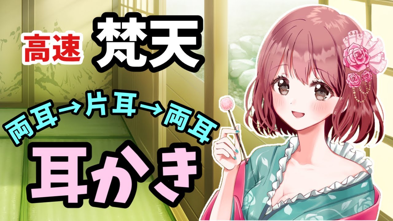 [#ASMR / #耳かき]　梵天の高速耳かき１時間♡（深め→浅め→深め）