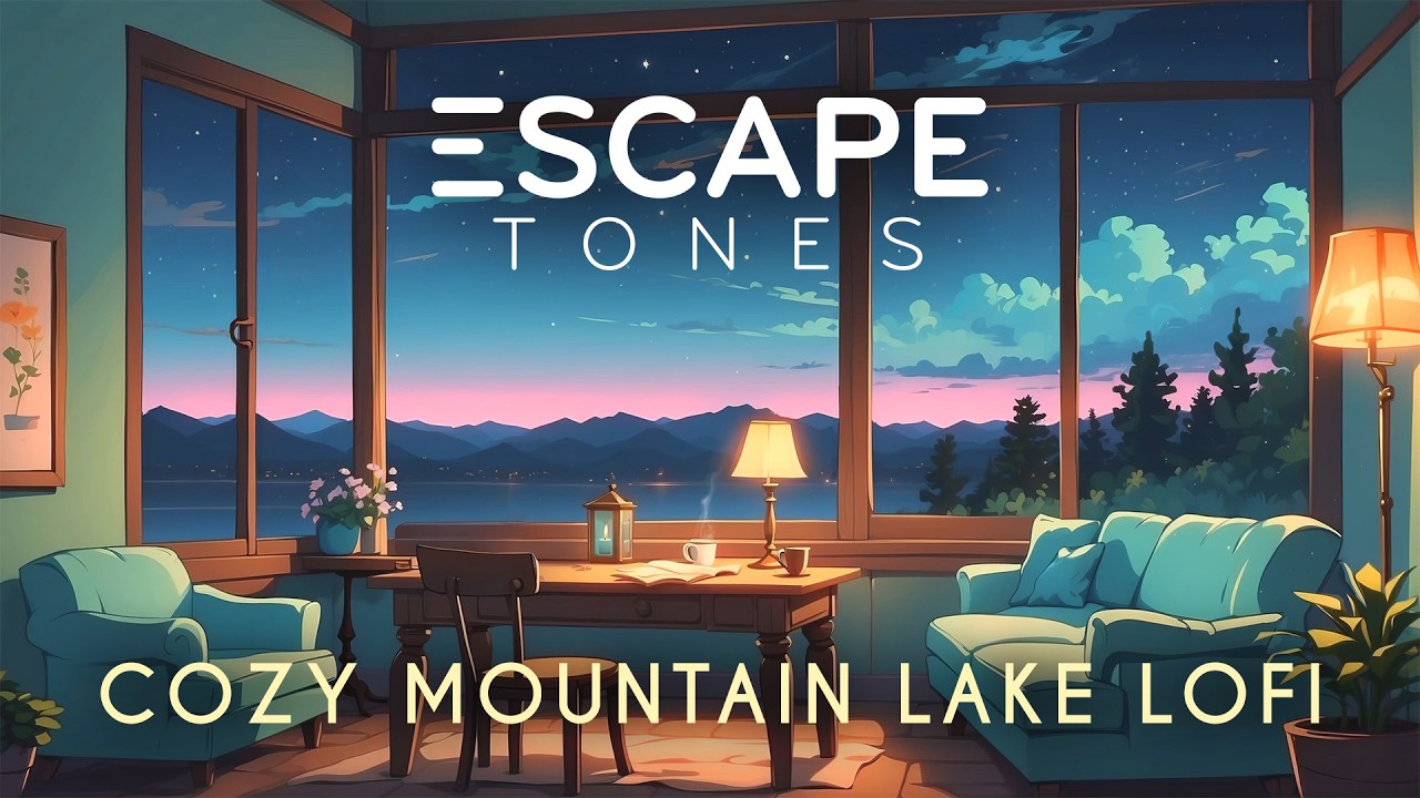 Cozy Mountain Lake Lofi for Relaxation and Studying | 1 Hour Loop