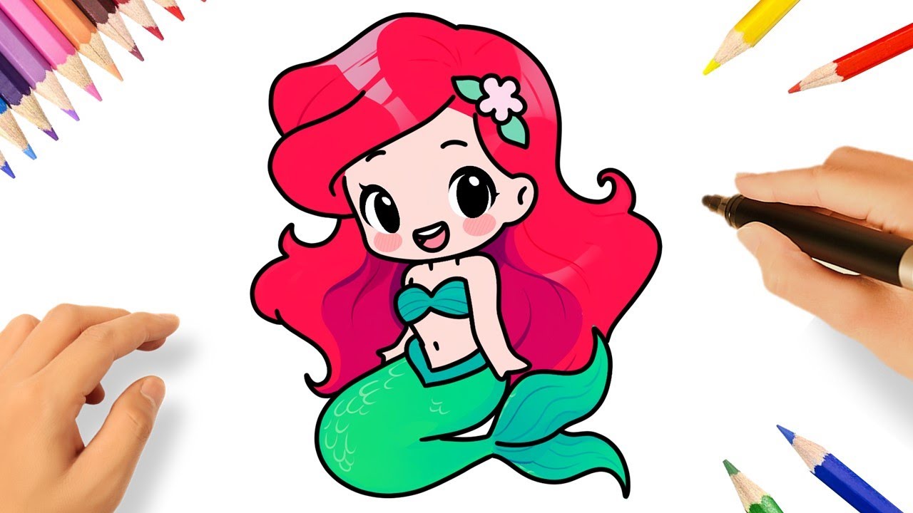 COMMENT DESSINER ARIEL FACILEMENT | LA PETITE SIRÈNE