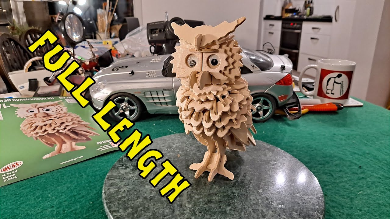 Woodcraft construction kit OWL E038 FULL LENGTH BUILD