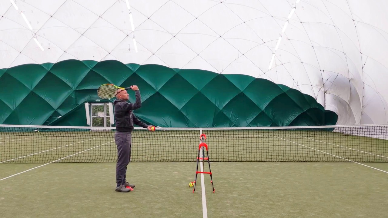 Mini Tennis Serve Technique - Part 3 of Progression - Serve from Racquet on Edge