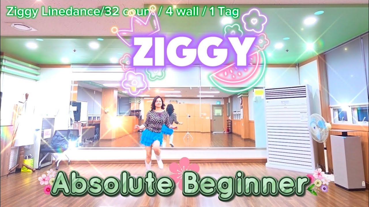 [초급] Ziggy Linedance | Absolute Beginner | 지기 라인댄스 | 왕초급, 초급 수업에 신나게 춤출수 있어요 💃 
