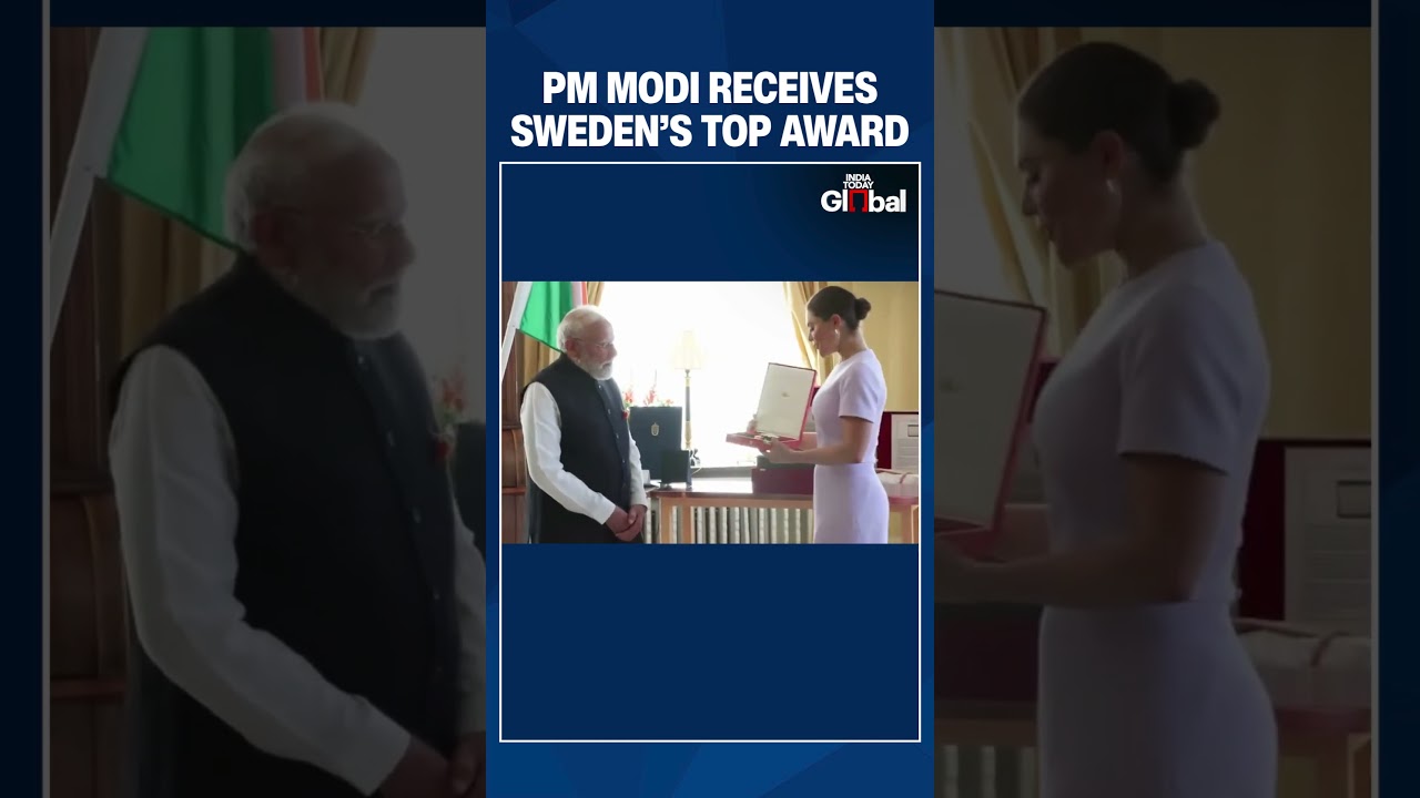 PM Modi Receives Sweden&rsquo;s Highest Honour During Gothenburg Visit