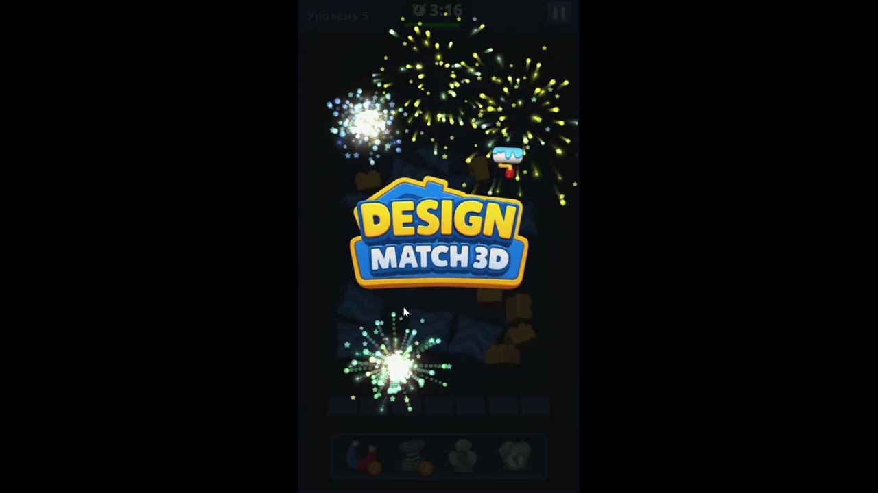 Design Match 3D: Matching Game на android первый взгляд