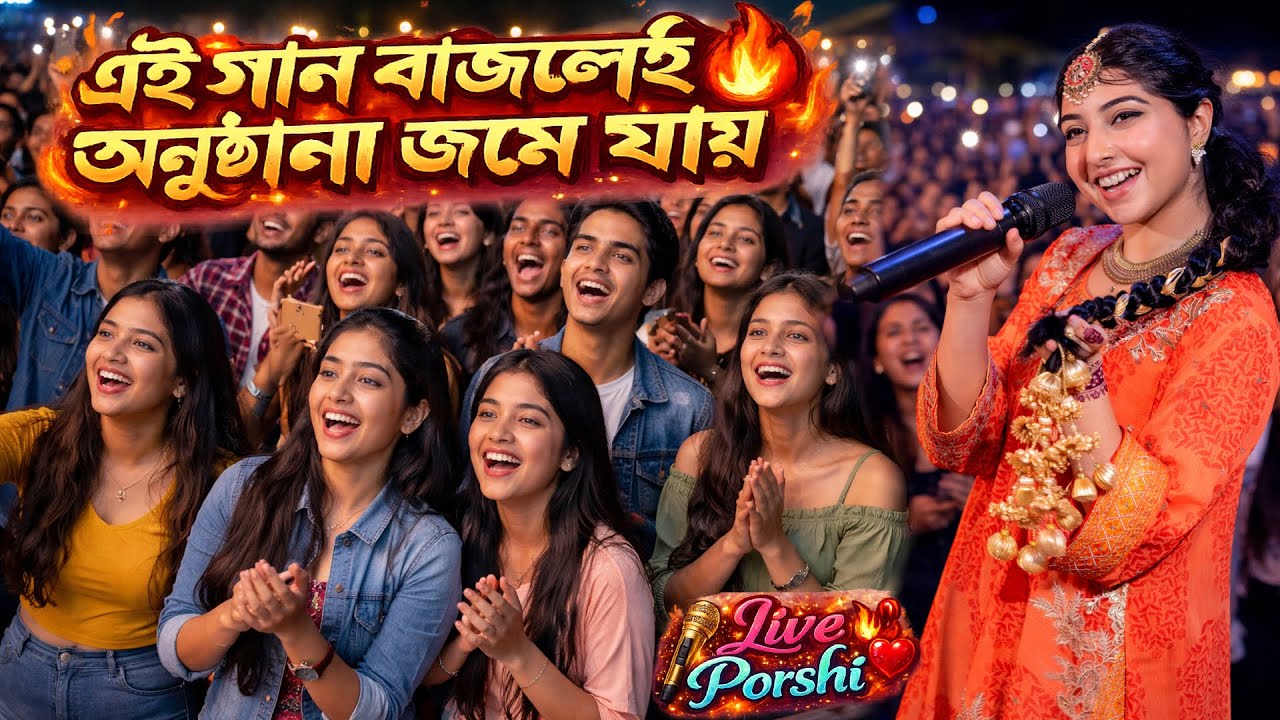 এই গান বাজলেই অনুষ্ঠান জমে যায়🔥১ নম্বর ভাইরাল গান🔥অনুষ্ঠান কাঁপিয়ে দিলো🔥মঞ্চে আগুন❤️Live Porshi
