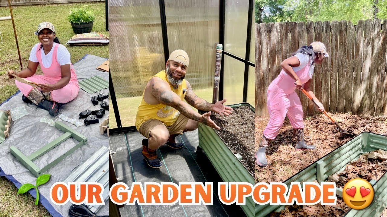 IT&rsquo;S FINALLY COMING TOGETHER! 🌱 NEW GARDEN BED + GREENHOUSE UPDATE + THESE LEAVES HELPED 🍂