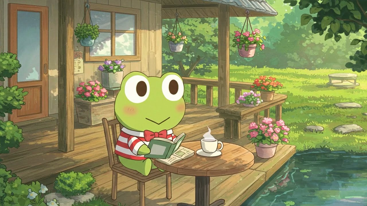 🐸 Keroppi’s Cozy Morning Coffee ☕Chill Lofi Beats 🌤️ Lofi Vibes for Focus and Studying 📚