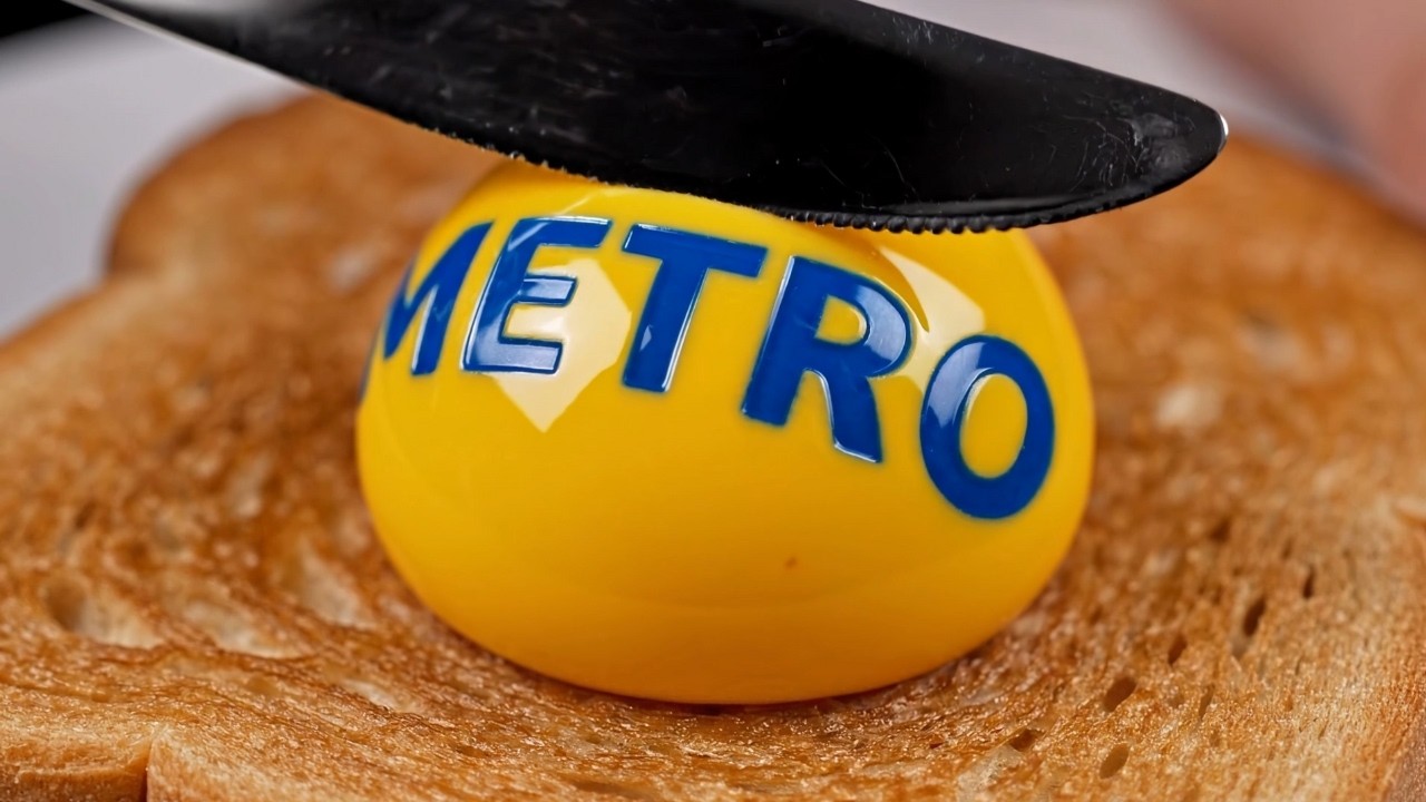 Oddly Satisfying 4K Macro ASMR: Spreading Retail Brand Logos on Toast (Hyper-Real Acrylic)